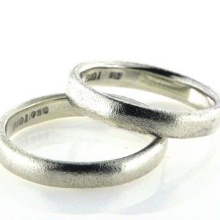 Billede af Viel. & Forlov. ringe, hmf-hamret 925s.. Billede af Viel. & Forlov. ringe, hmf-hamret 925s..