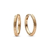 Billede af Pandora Moments Charmcreoler small forgyldt metalblanding