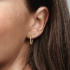 Billede af Pandora Moments Charmcreoler small forgyldt metalblanding
