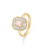 Billede af Mads Z "Monaco" ring 14 kt. guld m. pink morganit og brillanter (str. 50-60)
