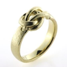 Billede af Ring med knob "pælestik" 14 kt. 