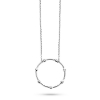 Billede af Spirit Icons Living round halskæde 14 kt hvg med 0,035 ct. w/vs 45 cm.  