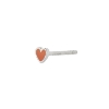 Billede af STINE A ørestik Petit Love Heart sølv coral emalje (1 stk)