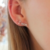 Billede af STINE A ørestik Petit Love Heart sølv coral emalje (1 stk)