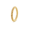 Billede af Susanne Friis Bjørner Ring, forgyldt sølv, snoet tråd ca. 3 mm str. 48-60