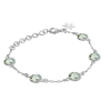 Billede af Susanne Friis Bjørner armbånd sølv m. grøn kvarts (17-21cm)