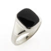 Billede af Herrering m. lukket bund, antik sl. onyx 14*12 mm 14 kt. hvg.