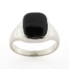 Billede af Herrering m. lukket bund, antik sl. onyx 14*12 mm 14 kt. hvg.
