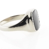 Billede af Herrering m. lukket bund, antik sl. onyx 14*12 mm 14 kt. hvg.