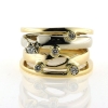 Billede af Ring fattet med brill. 14 kt. + 14 kt. hvg.