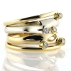 Billede af Ring fattet med brill. 14 kt. + 14 kt. hvg.