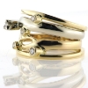 Billede af Ring fattet med brill. 14 kt. + 14 kt. hvg.