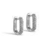 Billede af *ENAMEL Copenhagen Sparkling Square 12 mm øreringe sølv 