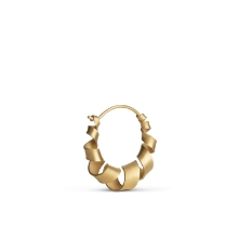Billede af Jane Kønig Small Curly Hoop ørering sølv forgyldt (1stk) højre