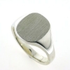 Billede af Herrering massiv lukket bund, plade antik facon 14*12,5mm 925 s.