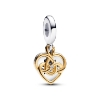 Billede af Pandora Diamant Mum dobbelt charm forgyldt metalblanding + sølv