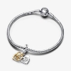 Billede af Pandora Diamant Mum dobbelt charm forgyldt metalblanding + sølv