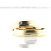 Billede af 1 par 14 kt. ringe med hvg. bånd, damering med brill. 0,03 w/vs.