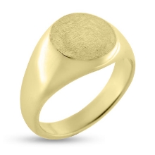 Billede af Ring massiv lukket bund, rundplade 10,5 mm., 14 kt. (pladering)