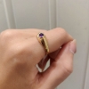 Billede af Ring 5 mm cabochon sleben sten 14 kt