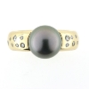 Billede af Ring med Tahiti perle, fattet med 14 brill. 14 kt.