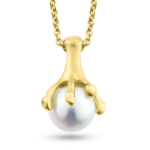 Billede af Vedhæng, grabber med dråber, fv. perle 9-9½ mm. 8 kt. 