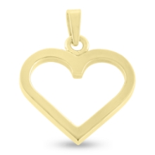 Billede af Vedhæng hjerte, åbent massivt, 8 kt. facon 4,7 gr. (prisen er excl. guld)