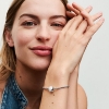 Billede af Pandora charm Hvid Muranoglas sølv