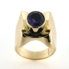 Billede af Ring fattet med oval ametyst 14 kt.