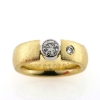 Billede af Ring med brill. 0,63 ct. i hvg. fatning og brill. 0,10 ct. 14 kt.