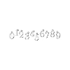 Billede af *Line & Jo Miss P0-P9 Large antique oval number collection sølv