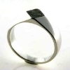 Billede af Herrering massiv, plade 6*6 mm., båndring 14 kt. hvg.