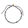 Billede af *STINE A armbånd Lissé - Black Dream Colors sort nylon forgyldt sølv (17-23 cm)