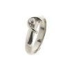 Billede af Ring m. pynt 1 syn. sten 1,75 mm. 14 kt. hvg.