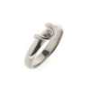 Billede af Ring m. pynt 1 syn. sten 1,75 mm. 14 kt. hvg.