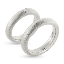 Billede af Vielses & Forl. ringe, damering isat brill. 0,05 w/vs. 14 hvg.