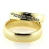 Billede af 1 par ringe, D-ring fattet 11 brill. a 1*0,05- 4*0,03- 2*0,02- 4*0,01 ct. w/vs. 14 kt. 
