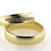 Billede af 1 par ringe, D-ring fattet 11 brill. a 1*0,05- 4*0,03- 2*0,02- 4*0,01 ct. w/vs. 14 kt. 