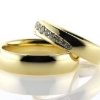 Billede af 1 par ringe, D-ring fattet 11 brill. a 1*0,05- 4*0,03- 2*0,02- 4*0,01 ct. w/vs. 14 kt. 