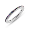 Billede af By Pind Colorful ring sølv rhodineret "Rainbow" farvede zirkoniasten