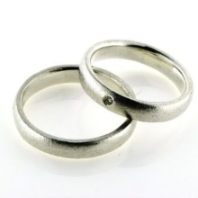 Billede af Vielses & Forlovelsesringe, 1*0,03 w/vs 925s Billede af Vielses & Forlovelsesringe, 1*0,03 w/vs 925s