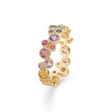 Billede af Mads Z "Luxury Rainbow" ring 14 kt m.ægte sten str. 60