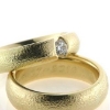 Billede af 1 par ringe, damering med brill. 0,22 tw/vvs. 14 kt.