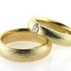 Billede af 1 par ringe, damering med brill. 0,22 tw/vvs. 14 kt.