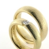 Billede af 1 par ringe, damering med brill. 0,22 tw/vvs. 14 kt.
