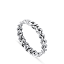 Billede af Jane Kønig Medium Braided ring sølv flet str. 50