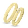 Billede af Vielses & Forlovelses ringe, d-ring 3* 0,01 w/vs. 8 kt. (br. 3,5 mm. tk. 1,5 mm.)