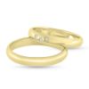 Billede af Vielses & Forlovelses ringe, d-ring 3* 0,01 w/vs. 8 kt. (br. 3,5 mm. tk. 1,5 mm.)