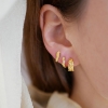 Billede af ENAMEL Copenhagen Nela hoops sølv forgyldt