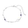 Billede af WiOGA Anabell armbånd sølv m. perler (15,5-19 cm)